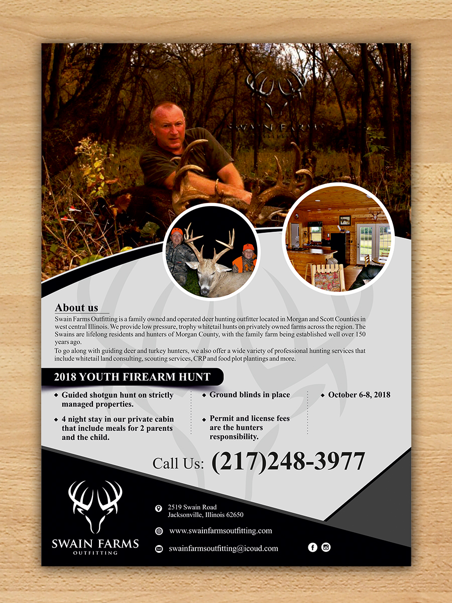serious professional flyer design by esolz technologies design deer hunting farm flyer