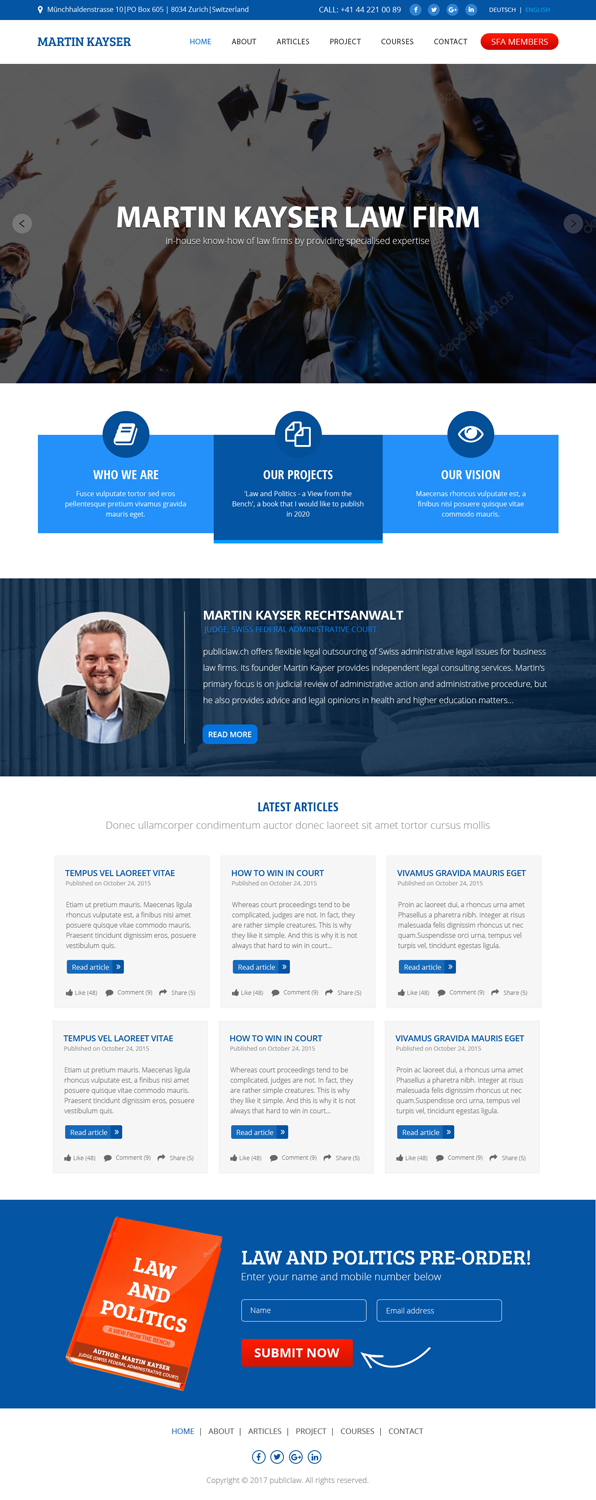 Web Design par Carmel Designz pour publiclaw.ch | Design #16948080