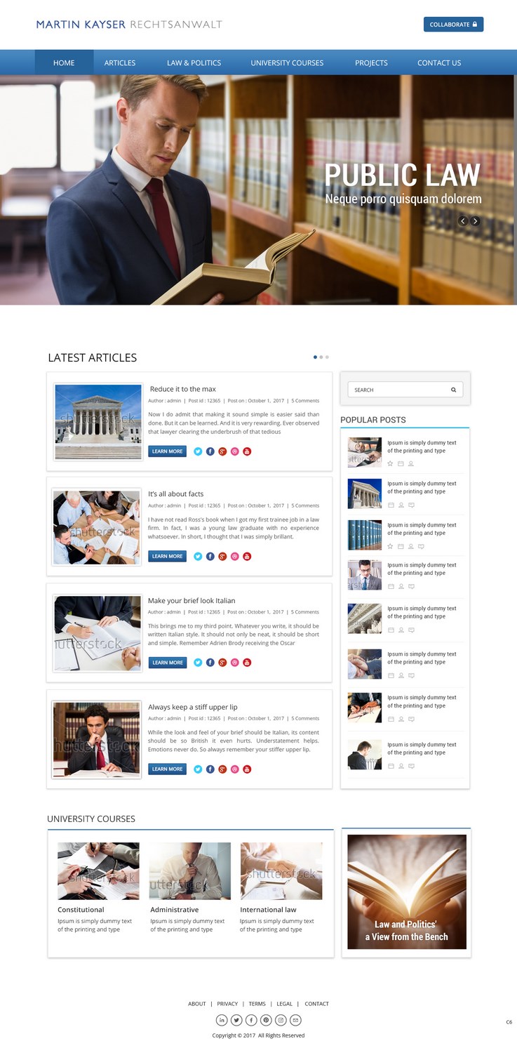 Web Design by pb for publiclaw.ch | Design #16427344