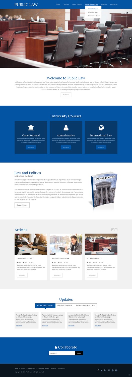 Web Design by pb for publiclaw.ch | Design #16427852