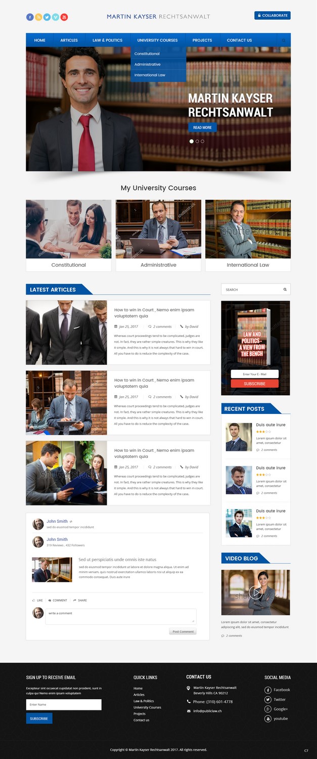 Web Design by pb for publiclaw.ch | Design #16427853