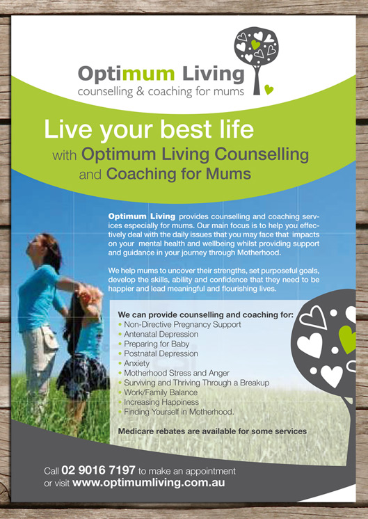 Diseño de Flyer por san011 para Optimum Living | Diseño #607708