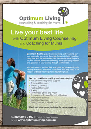 Flyer-Design von san011 für Optimum Living | Design #607708