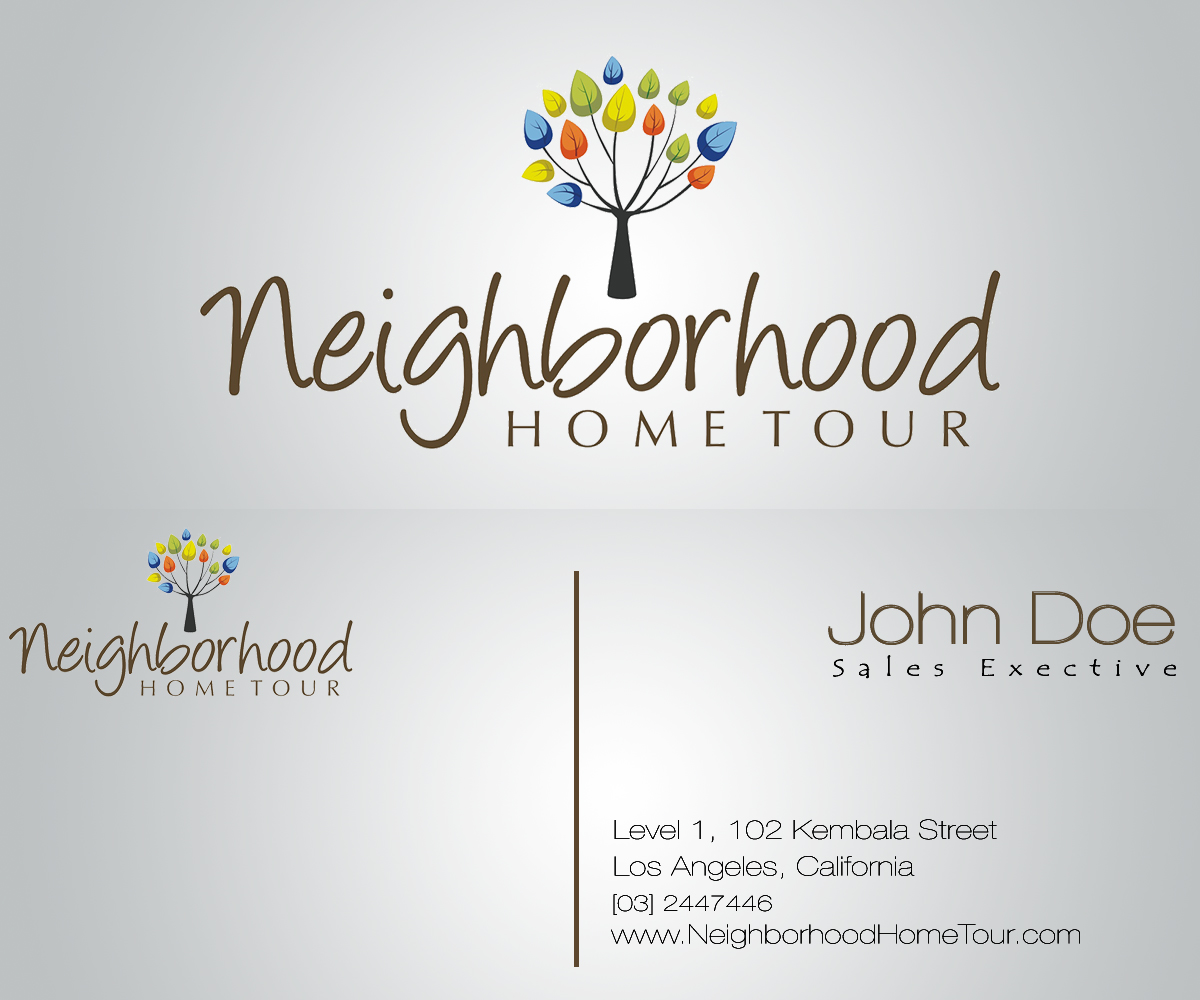 Business Card Design by Taimoor Shah for Neighborhood Home Tour | Design #2653799
