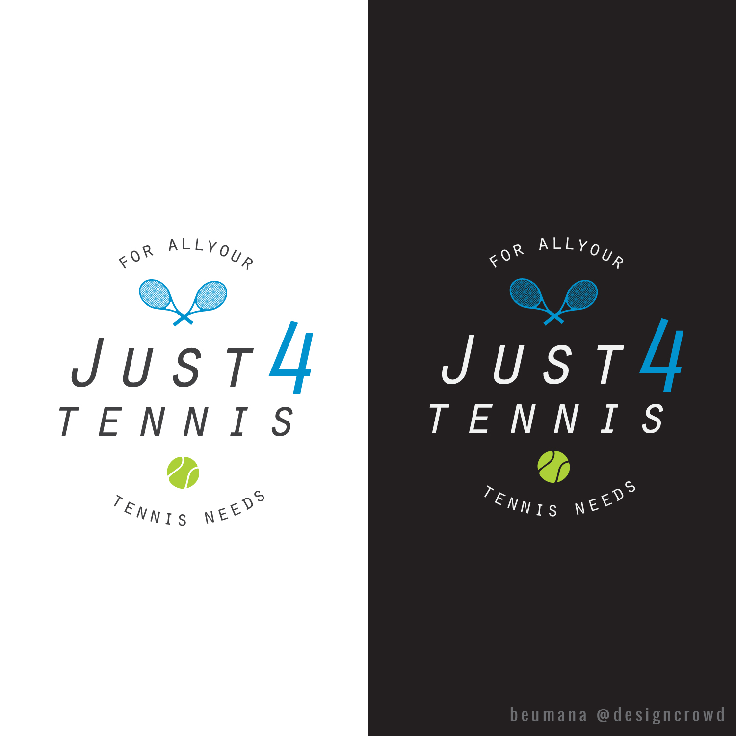 Logo Design by beumana for Just 4 Tennis | Design #16483993