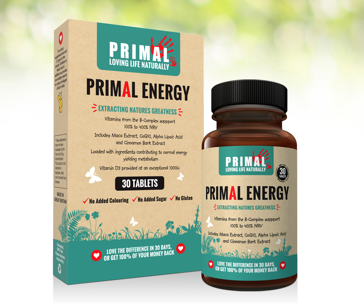 Verpackungs-Design von digi-b für Primal Cure | Design #16564489