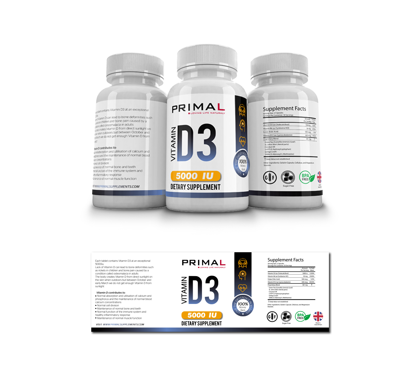 Packaging Design by Shark1 for Primal Cure | Design #16462263