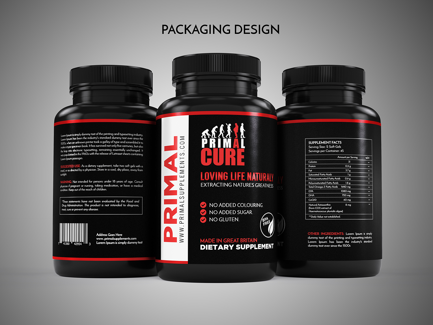 Packaging Design by SAI DESIGNS for Primal Cure | Design #16523060