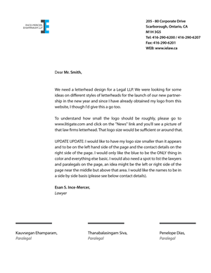 Letterhead Design by  Vamsi Madhava for Ince-Mercer, Ehamparam LLP | Design: #2718597