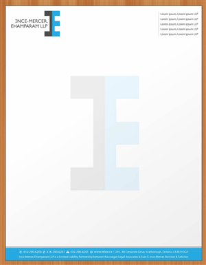 Letterhead Design by Sbss for Ince-Mercer, Ehamparam LLP | Design: #2666693