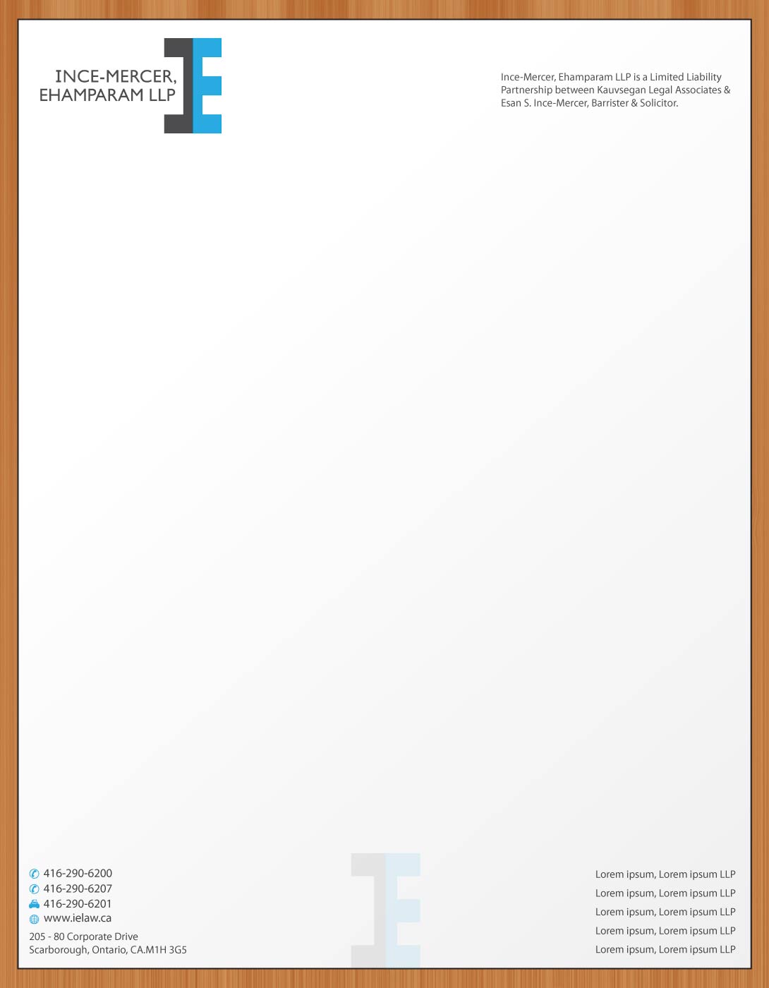 Design En-Tête par Sbss pour Ince-Mercer, Ehamparam LLP | Design #2666718