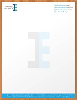 Letterhead Design by Sbss for Ince-Mercer, Ehamparam LLP | Design: #2682832