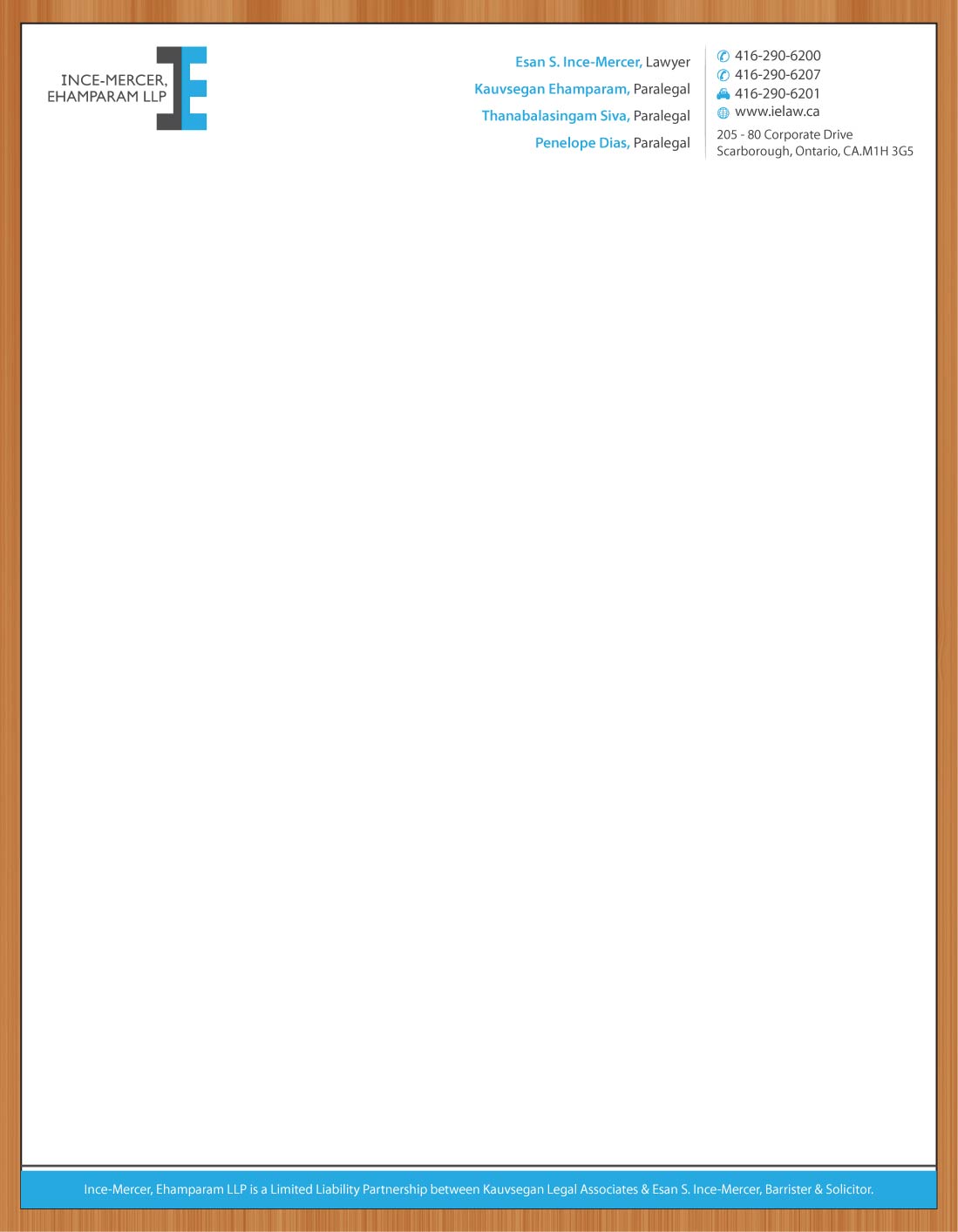 Design En-Tête par Sbss pour Ince-Mercer, Ehamparam LLP | Design #2682863