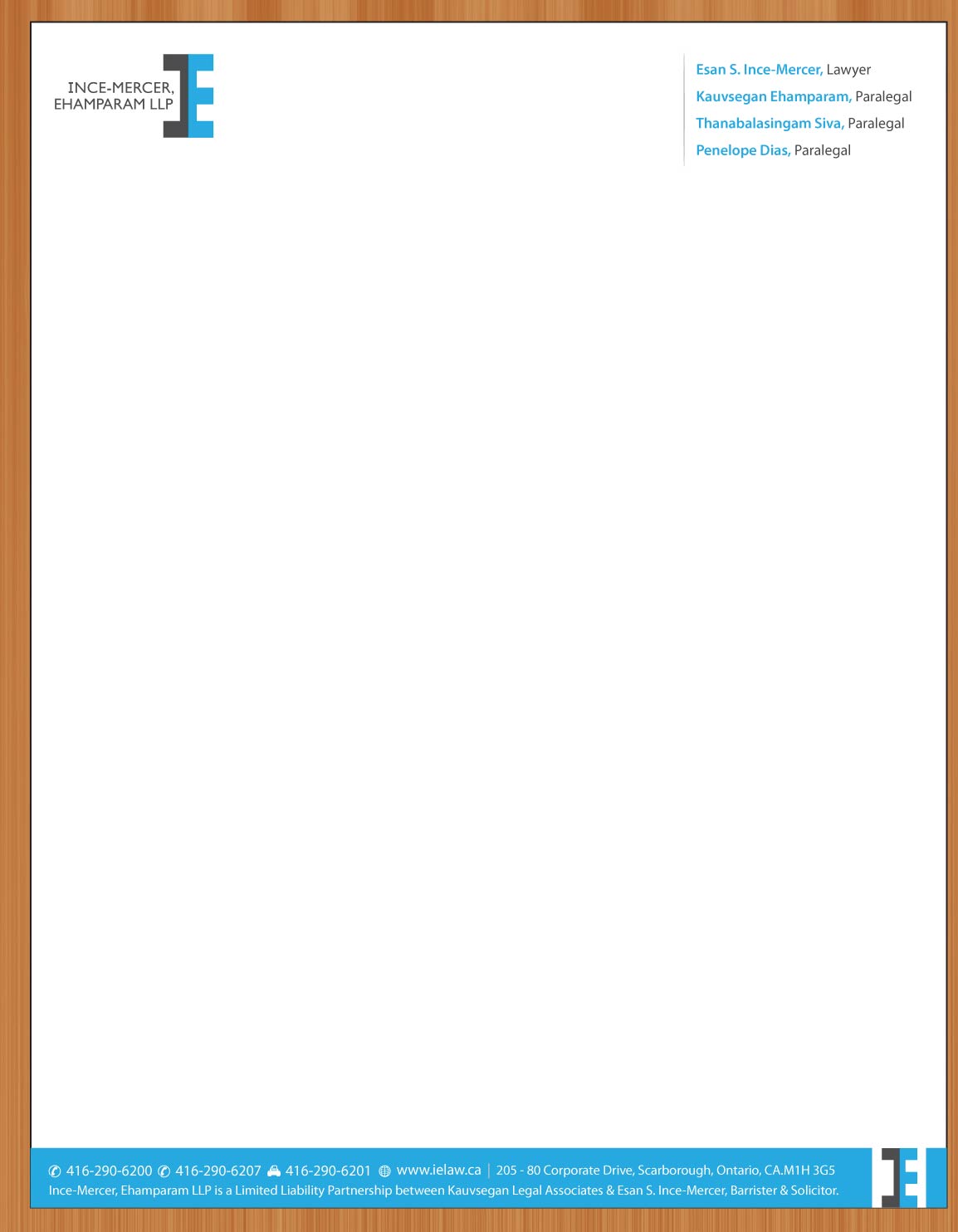 Design En-Tête par Sbss pour Ince-Mercer, Ehamparam LLP | Design #2682886