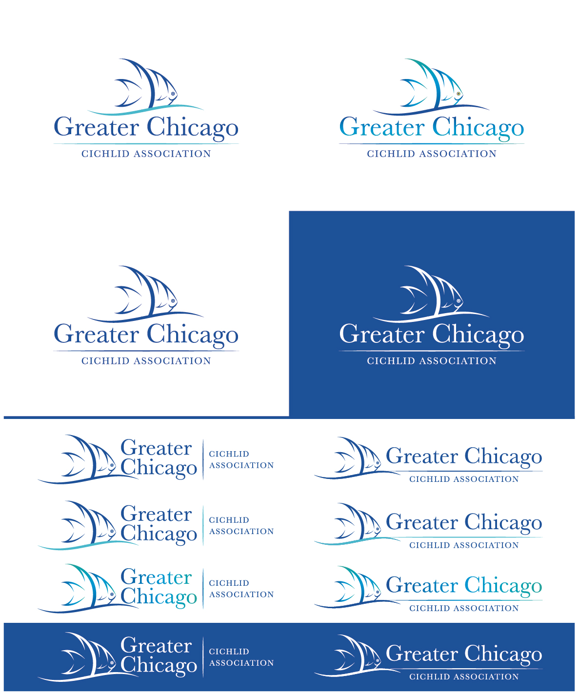 Logo Design by RFH for Greater Chicago Cichlid Association | Design #16590507