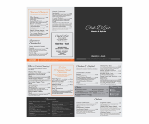Menu Design by Cut and Glue for uptown cafe/club d'est | Design: #16569870