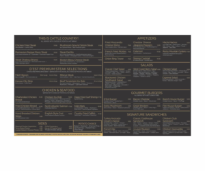 Menu Design by Cut and Glue for uptown cafe/club d'est | Design: #16656739