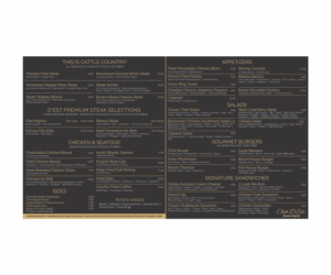 Menu Design by Cut and Glue for uptown cafe/club d'est | Design: #16668152