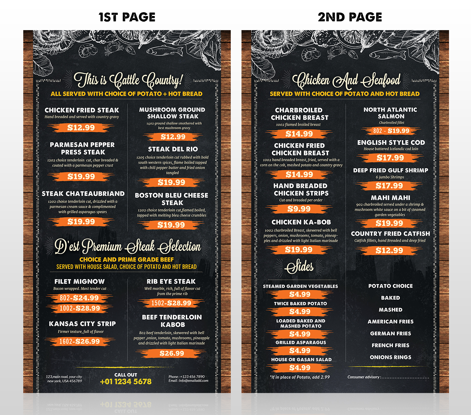 Menü-Design von SAI DESIGNS für uptown cafe/club d'est | Design #16600601