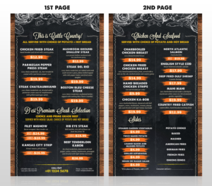 Design de Menu par SAI DESIGNS pour uptown cafe/club d'est | Design #16600601