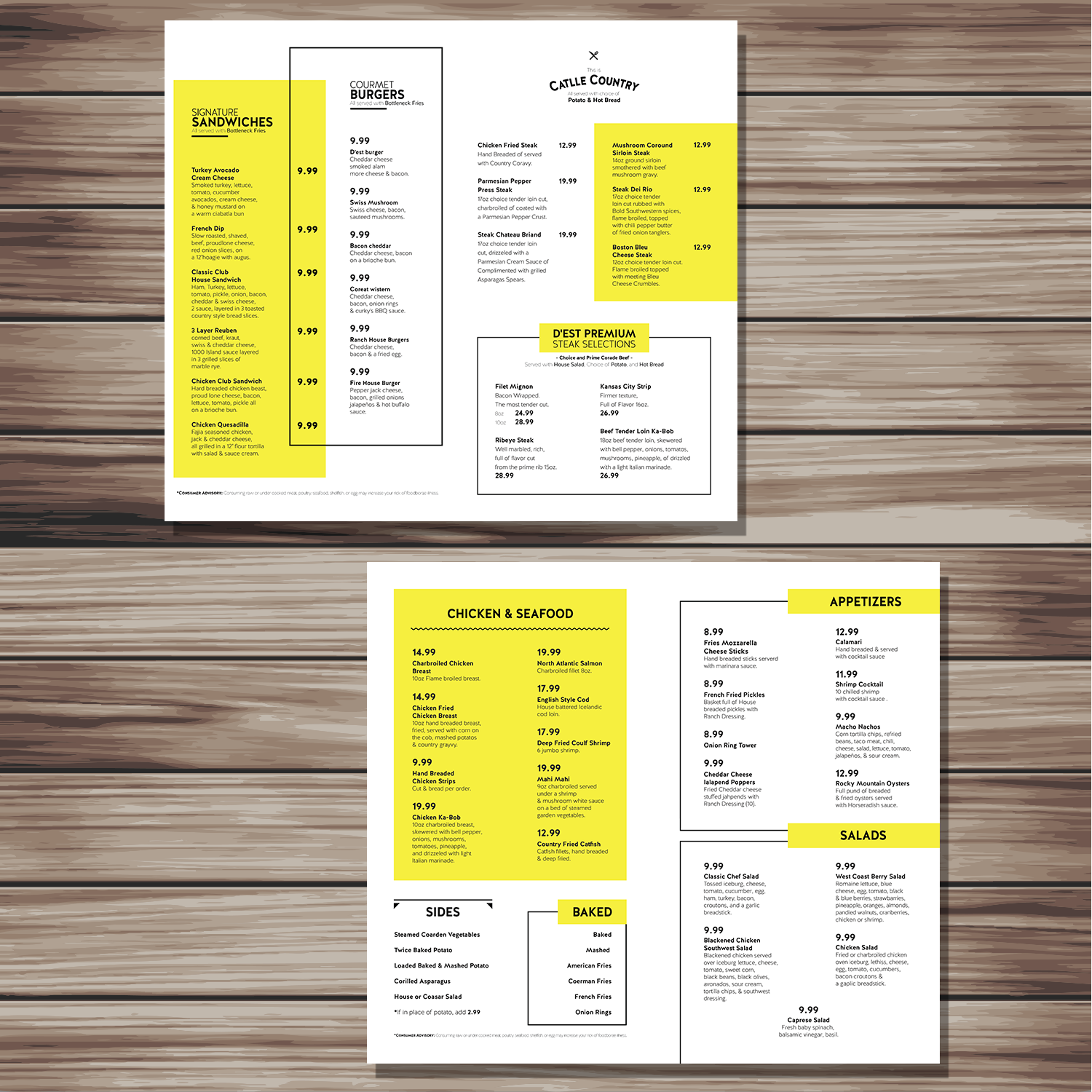 Diseño de Menú por YNS PRODUCTION para uptown cafe/club d'est | Diseño #16616851