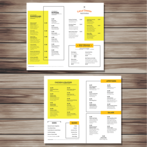 Menu Design by YNS PRODUCTION for uptown cafe/club d'est | Design: #16617301