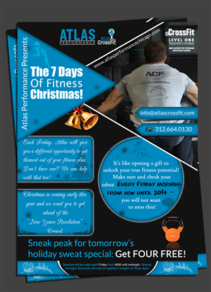 Web flyer for Sports Performance Facility to highlight Holiday Specials!