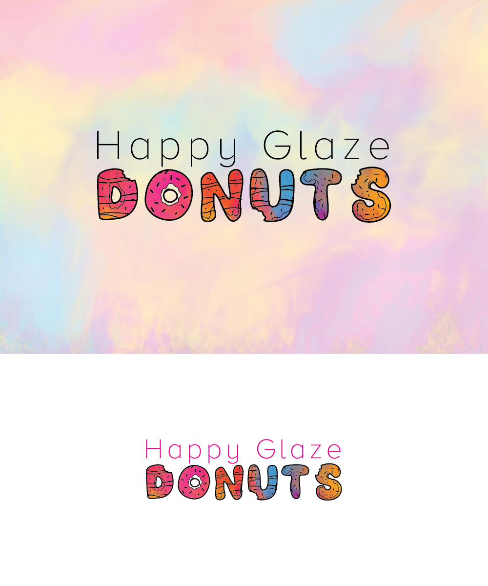 Logo Design by Wild Geek for Happy Glaze Donuts | Design #16466853