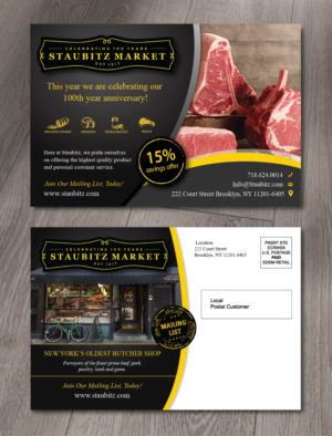 Diseño de Postal por alex989 para STAUBITZ MARKET | Diseño: #16467635