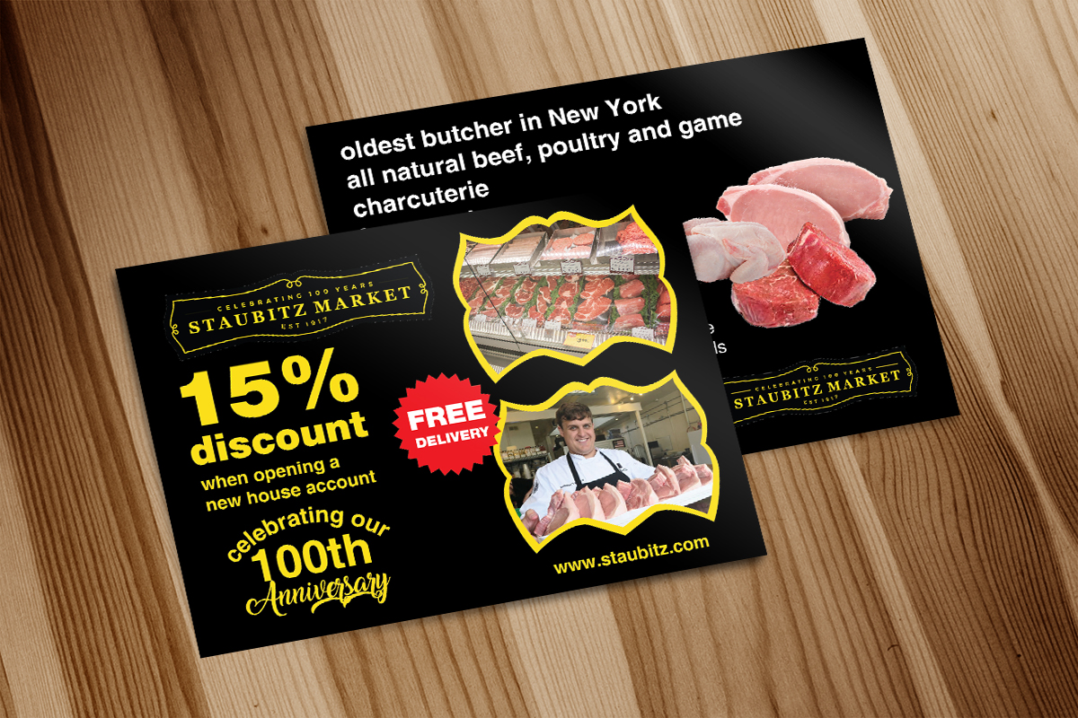 Diseño de Postal por Deziners Zone para STAUBITZ MARKET | Diseño #16479892