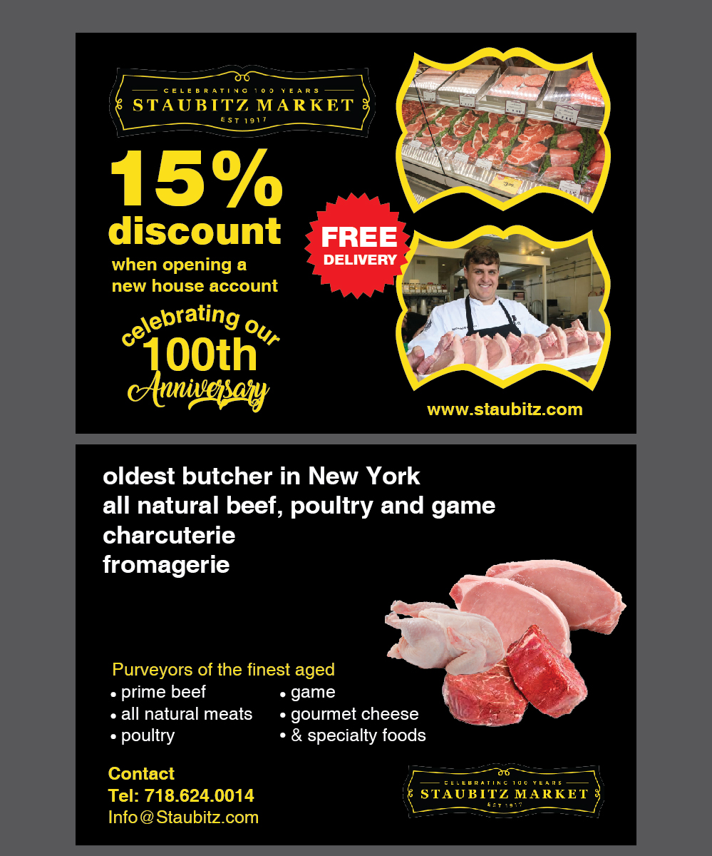 Postcard Design by Deziners Zone for STAUBITZ MARKET | Design #16479893