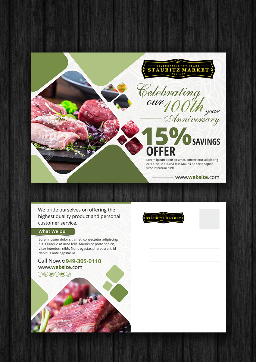 Diseño de Postal por ecorokerz para STAUBITZ MARKET | Diseño #16467599