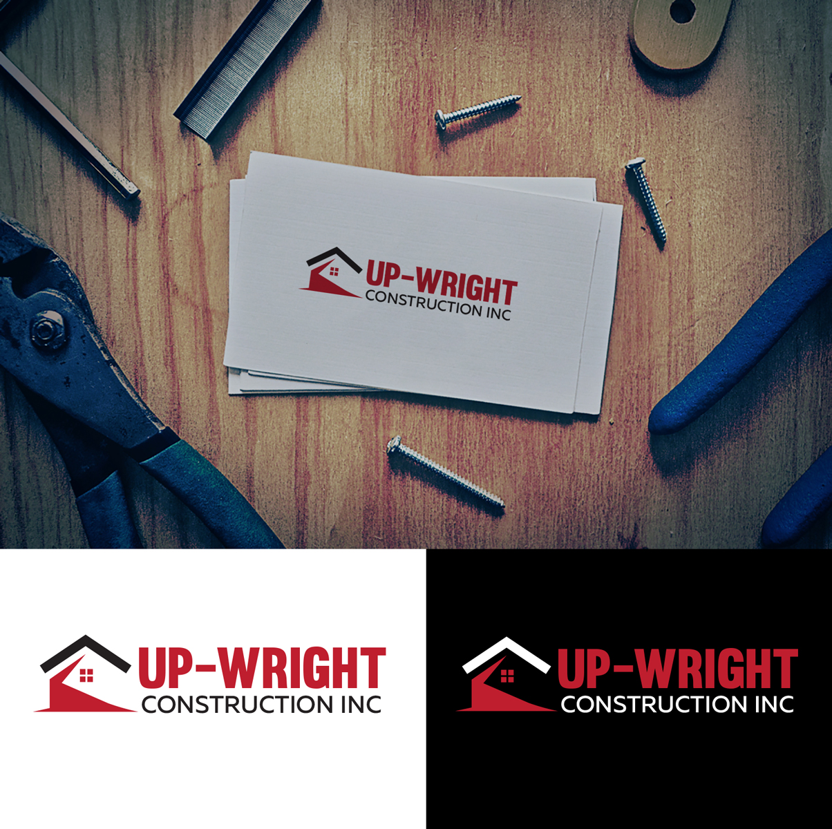 Logo Design by Impressive Solutions for UP-WRIGHT CONSTRUCTION INC. | Design #16466986
