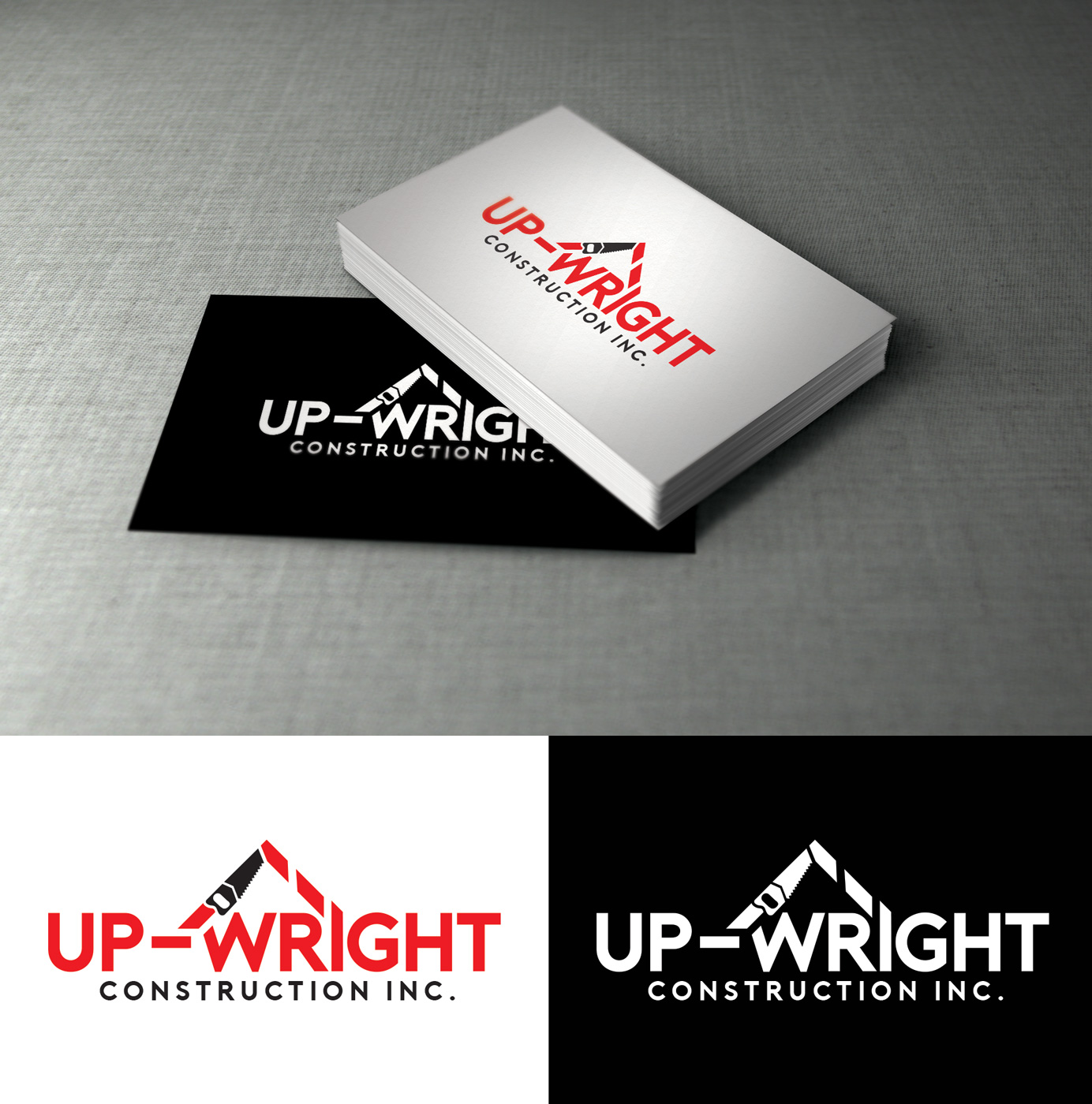 Logo Design by Impressive Solutions for UP-WRIGHT CONSTRUCTION INC. | Design #16467005