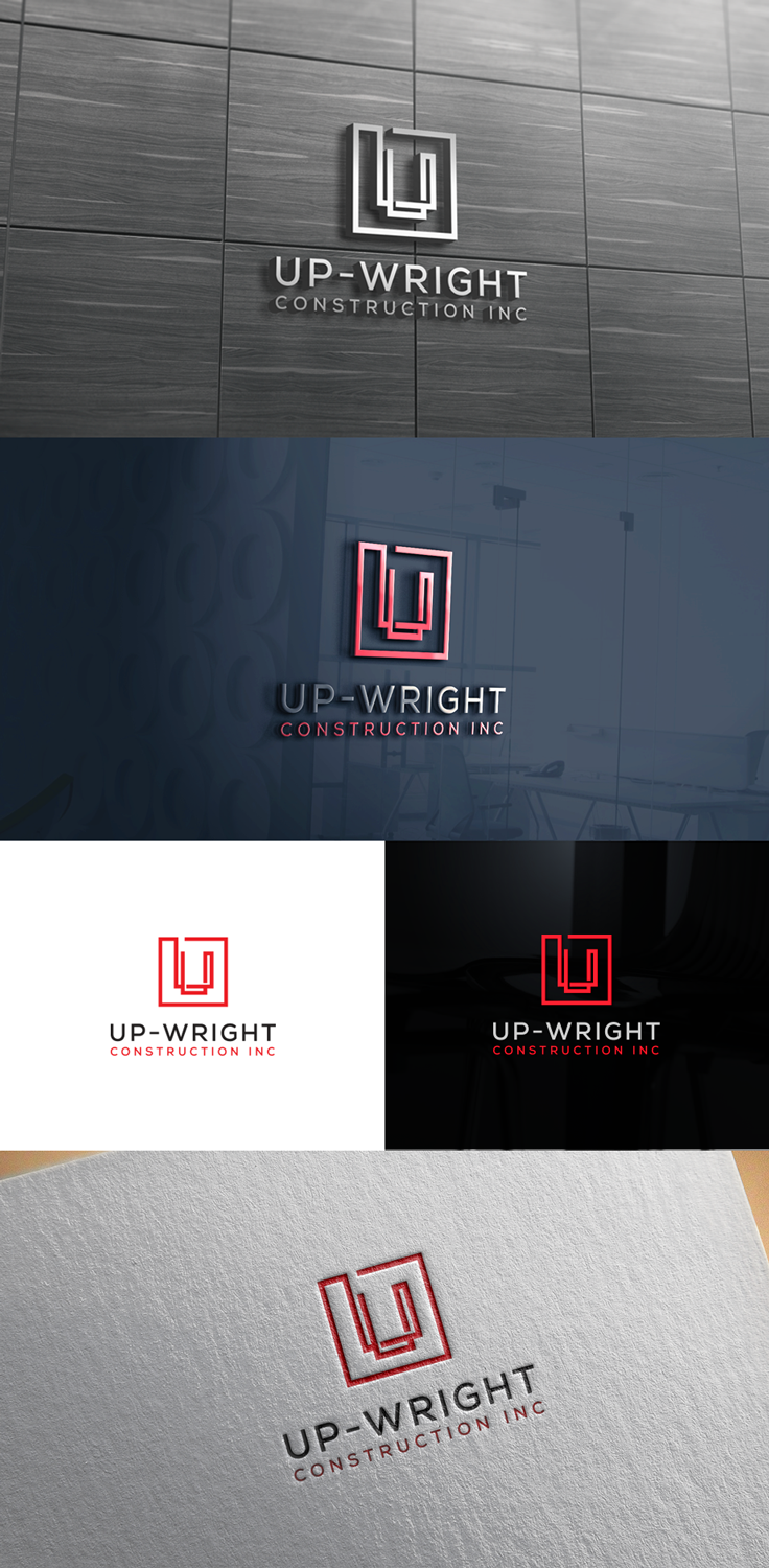 Logo Design by Ineffable GFX for UP-WRIGHT CONSTRUCTION INC. | Design: #16467233