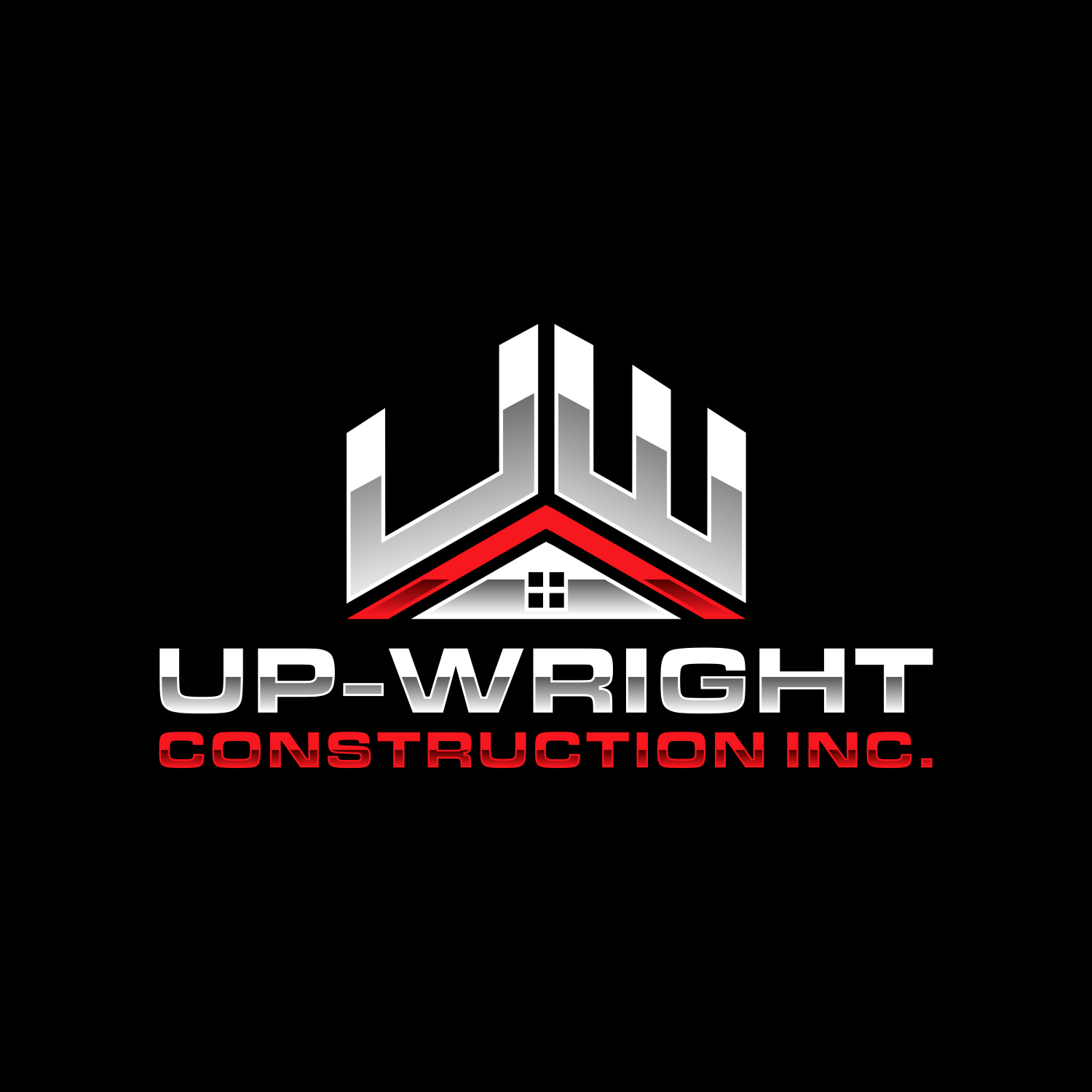 Logo Design by JM GRAPHICS for UP-WRIGHT CONSTRUCTION INC. | Design #16470442