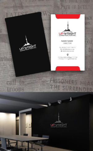 Logo Design by zebronicgraphic for UP-WRIGHT CONSTRUCTION INC. | Design: #16469494
