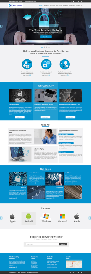 Xona Systems - software platform providing (secure) access to any resource from any device, anywhere | Web-Design von bdesigner9