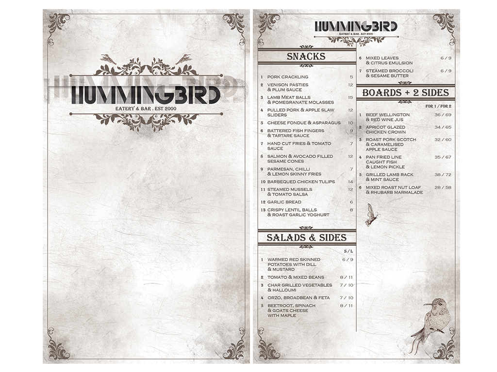 Menu Design by Joshuaecwf for this project | Design #2703034