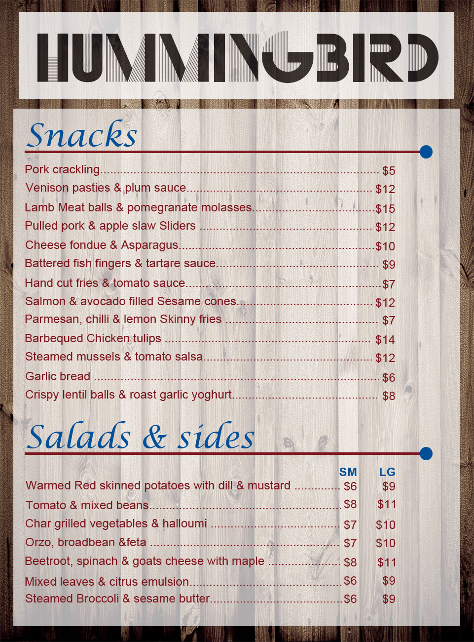 Menu Design by Parul for this project | Design #2675852
