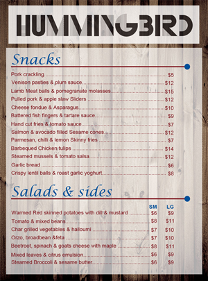 Menu Design by Parul for this project | Design: #2675852