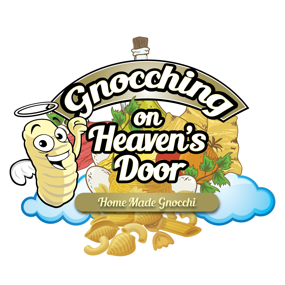 Logo Design by Zainny Azuar for Gnocching on Heaven's Door | Design #16536639