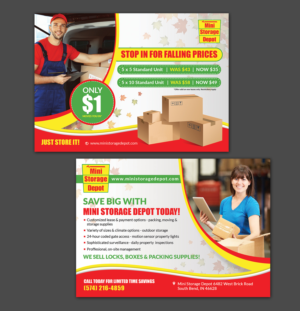 Self-Storage Business needs postcard and matching flyer design | Diseño de Postal por Schöpfer