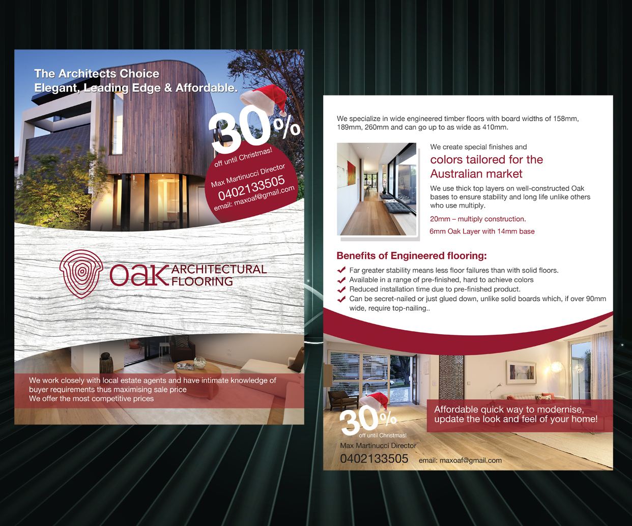 Flyer Design by uk for Melbourne Oak Flooring | Design #2660322