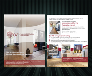 Design de Flyer par uk pour Melbourne Oak Flooring | Design #2661694