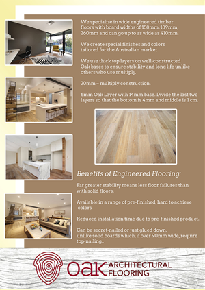 Design de Flyer par rowena pour Melbourne Oak Flooring | Design #2667765