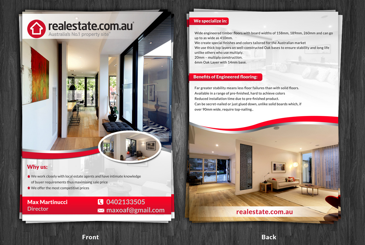 Flyer Design by ESolz Technologies for Melbourne Oak Flooring | Design #2660637