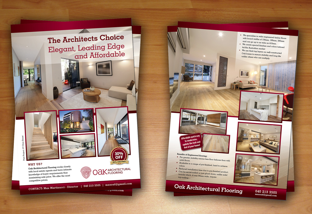 Design de Flyer par georgy55ke pour Melbourne Oak Flooring | Design #2680772