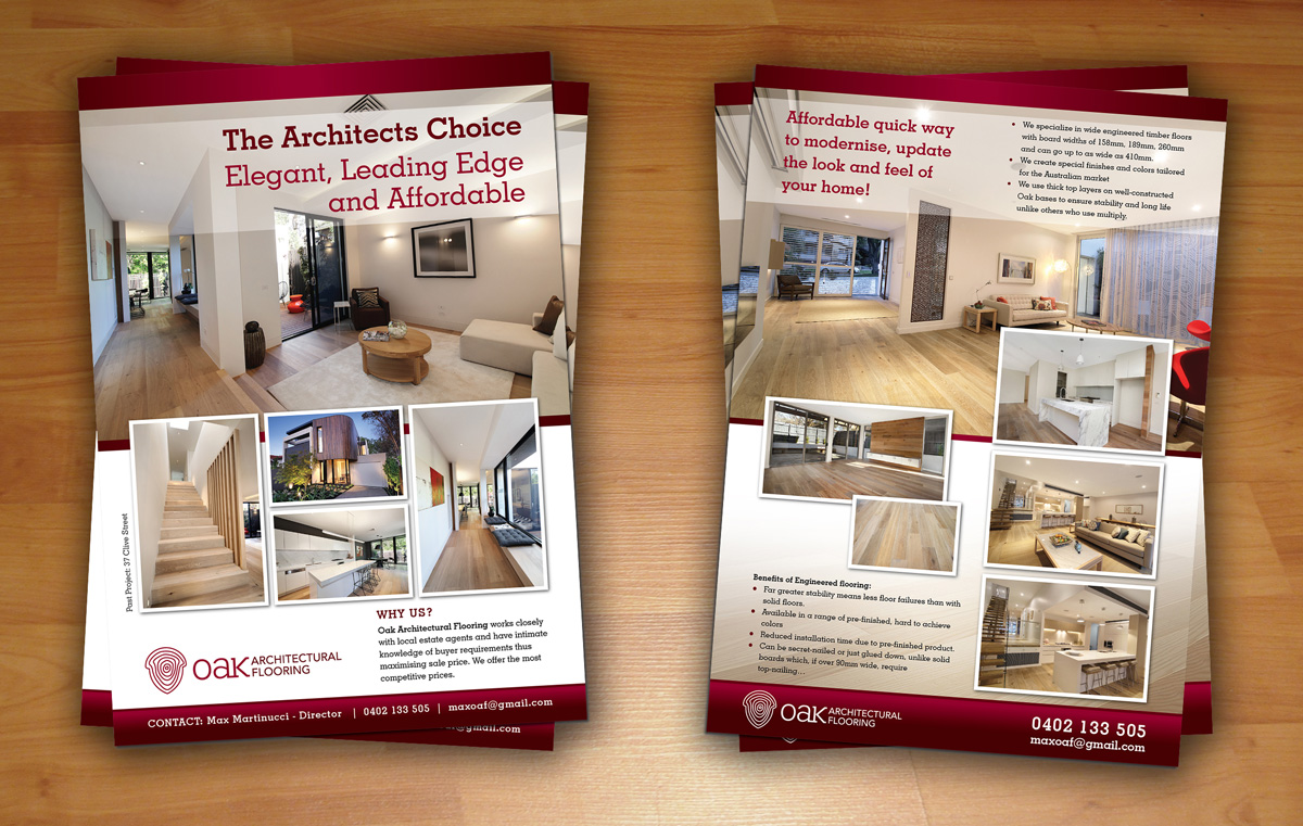 Design de Flyer par georgy55ke pour Melbourne Oak Flooring | Design #2691943