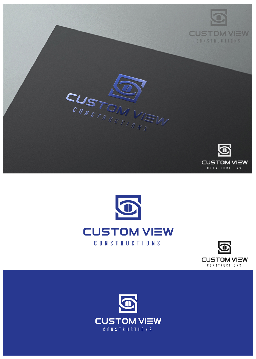 Logo Design by goranvisnjic82 for Custom View Constructions | Design #16493578